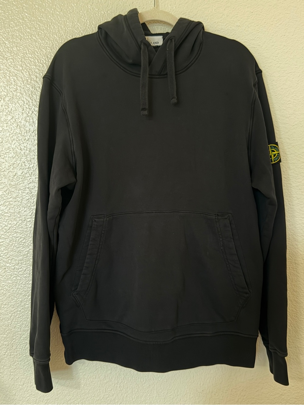 Stone Island Black Hoodie Sweatshirt (XL)